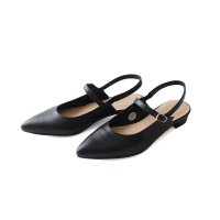 pointer/ポインター pointer [ポインター]本革 ベルト付きミュール レディース パンプス 靴 黒 日本製 革 国産 PO－PTN215/508275458