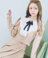Tika/ティカ Tika キャバドレス [Anella/アネラ] セットアップレース長袖 袖ありラップ風タイトミニ韓国ドレス (Sサイズ～Mサイズ)/508275465