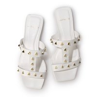 CARRANO /カラーノ CARRANO スクエアトゥスタッズフラットサンダル/508275531