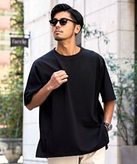 CavariA/キャバリア CavariA CavariA クルーネック パネルサイドスリット半袖Tシャツ/508275670