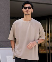 CavariA/キャバリア CavariA CavariA クルーネック パネルサイドスリット半袖Tシャツ/508275670