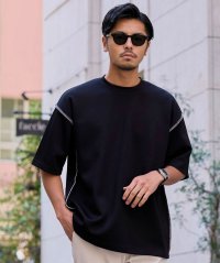 CavariA/キャバリア CavariA CavariA クルーネック ポンチカラーステッチ半袖Tシャツ/508275672