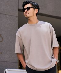 CavariA/キャバリア CavariA CavariA クルーネック ポンチカラーステッチ半袖Tシャツ/508275672
