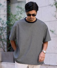 CavariA/キャバリア CavariA CavariA クルーネック ボーダースピンドル半袖Tシャツ/508275673