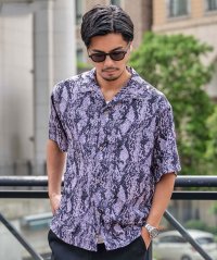 CavariA/キャバリア CavariA CavariA アニマル柄半袖オープンカラーシャツ/508275677