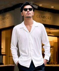 CavariA/キャバリア CavariA CavariA 楊柳長袖オープンカラーシャツ/508275681