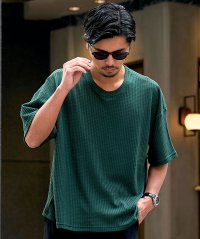 CavariA/キャバリア CavariA CavariA ワッフル調半袖クルーネックTシャツ/508275682