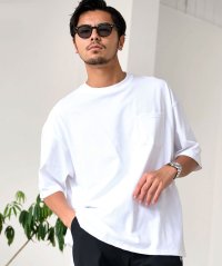 CavariA/キャバリア CavariA CavariA 綿タッチプレーティング天竺ワイドシルエット半袖TEE/508275689