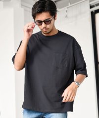 CavariA/キャバリア CavariA CavariA 綿タッチプレーティング天竺ワイドシルエット半袖TEE/508275689