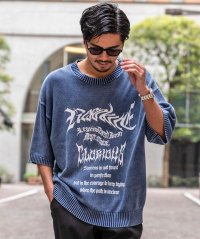 CavariA/キャバリア CavariA CavariA ウォッシュ加工半袖ニット/508275690