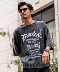 CavariA/キャバリア CavariA CavariA ウォッシュ加工半袖ニット/508275690