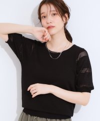 SHOO・LA・RUE　DRESKIP/シューラルー／ドレスキップ SHOO・LA・RUE/DRESKIP 袖シアー切り替えニット/508275702