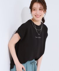 SHOO・LA・RUE　DRESKIP/シューラルー／ドレスキップ SHOO・LA・RUE/DRESKIP 【シューアイス】リブ切替シアーロゴブラウス/508275707