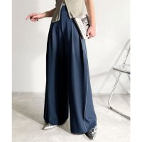 Classical Elf/クラシカルエルフ Classical Elf トレンドライクな美シルエット。パイピングジャージワイドパンツ（接触冷感機能・防シワ加工付き）/508275802