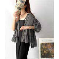 Classical Elf/クラシカルエルフ Classical Elf コーデ悩みなし！キレイめストレッチキャミサロペ＆シアー半袖ブラウス(セットアップ)/508275803