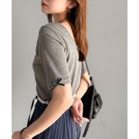 Classical Elf/クラシカルエルフ Classical Elf 【AYAさんコラボ】大人可愛いを叶える。前後2way袖リボンバックオープンリブトップス（半袖）/508275812