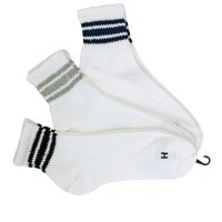 TopIsm/トップイズム TopIsm Healthknit ヘルスニット3足セット ジャガード スラブ ボーダー ライン入り スニーカーソックス クォーターソックス ショ/504347294