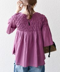 SHIPS any WOMEN/SHIPS any:〈洗濯機可能〉ハンドスモッキング コットン フレア ブラウス/506107368