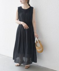 SHIPS any WOMEN/《一部追加予約》【WEB限定】SHIPS any: ハンドスモッキング  コットン フレア ノースリーブ ワンピース/506240308