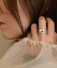 styiro/スタイロ styiro 金属アレルギー対応 ハート フラワー ガーリーモチーフフリーリング/507277818