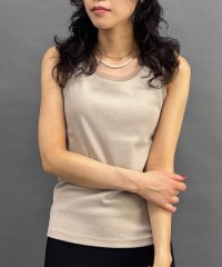 NICOLE white/チュール付きタンクトップ/508241080