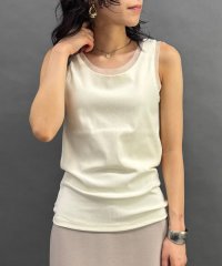 NICOLE white/チュール付きタンクトップ/508241080