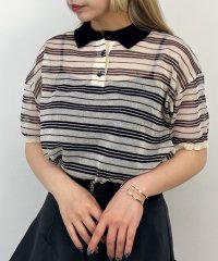 NICOLE CLUB/シアーポロニット/508241083