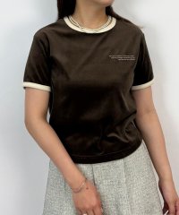 NICOLE CLUB/ベロア刺繍Tシャツ/508241084