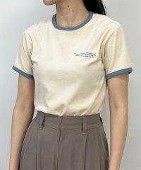 NICOLE CLUB/ベロア刺繍Tシャツ/508241084