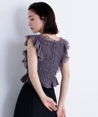 NATURAL BEAUTY BASIC/シャーリングペプラムブラウス/508246486