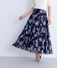 NATURAL BEAUTY BASIC/シアーフラワープリントフレアスカート/508246487
