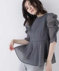NATURAL BEAUTY BASIC/シアーペプラムブラウス/508266517