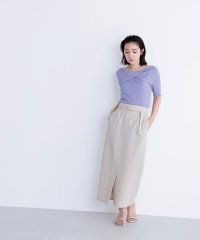 NATURAL BEAUTY BASIC/ベルテッドリネンライクナロースカート/508266518