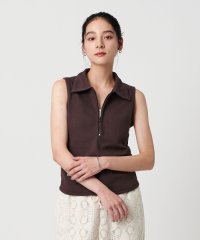 BEAUTY&YOUTH UNITED ARROWS/ブークレリブフロントジップノースリーブカットソー/508266967