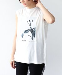 Three Four Time /スリーフォータイム Three Four Time ノースリーブモノクロフォトプリントTシャツ/508268263