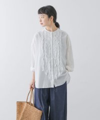 KAGURE/コットンワッシャーフリルワイドシャツ/508269351