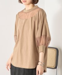 MAISON BREEZE/メゾンブリーズ MAISON BREEZE 綿天竺 オーガンジー切替Tシャツ XNN/508274887