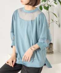 MAISON BREEZE/メゾンブリーズ MAISON BREEZE 綿天竺 オーガンジー切替Tシャツ XNN/508274887
