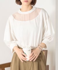 MAISON BREEZE/メゾンブリーズ MAISON BREEZE 綿天竺 オーガンジー切替Tシャツ XNN/508274887