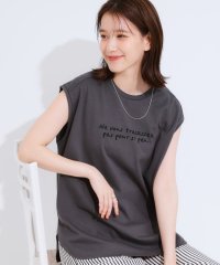 SHOO・LA・RUE Cutie Blonde/【ひんやり/汗染み軽減/UVカット】 ロゴプリントノースリーブTシャツ/508276458