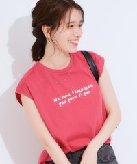 SHOO・LA・RUE Cutie Blonde/【ひんやり/汗染み軽減/UVカット】 ロゴプリントノースリーブTシャツ/508276458