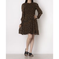WHISTLES/ウィッスルズ WHISTLES Classic Leopard Shirred Dress/508276557
