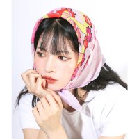 LUXSTYLE/ラグスタイル LUXSTYLE サイケデリック綿麻スカーフ/ストール ショール 綿 麻 コットン リネン 中判 正方形 韓国 おしゃれ Y2K レトロ/508276695