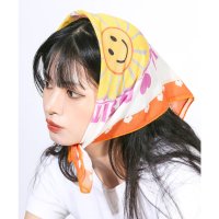 LUXSTYLE/ラグスタイル LUXSTYLE サイケデリック綿麻スカーフ/ストール ショール 綿 麻 コットン リネン 中判 正方形 韓国 おしゃれ Y2K レトロ/508276695