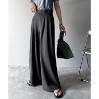 Classical Elf/クラシカルエルフ Classical Elf 穿くだけで即キレイ見え。サイドベルトデザイン3タックストレッチスラックスパンツ/508276773