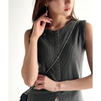Classical Elf/クラシカルエルフ Classical Elf 軽やかに魅せる、今どきカジュアルの主役。フロントホックワッフルノースリーブトップス/508276775