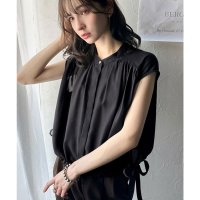 Classical Elf/クラシカルエルフ Classical Elf 清楚感に大人の甘さをプラス。リボンヘムクロップドギャザーブラウス（ショート丈）/508276777