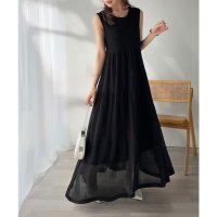 Classical Elf/クラシカルエルフ Classical Elf ふんわり透け感で大人フェミニン。前後2WAY3段シアーティアードニットワンピース/508276783
