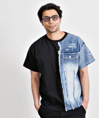 SB Select/シルバーバレットセレクト SB Select LUXE/R クルーネック デニム切り替え半袖Tシャツ/508277178