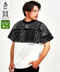 SB Select/シルバーバレットセレクト SB Select LUXE/R クルーネック ストレッチナイロン布帛バンダナ柄切り替え半袖Tシャツ/508277182